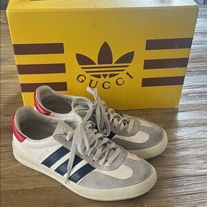Gucci x Adidas🔥🔥 Gazelle Women’s Sneakers white, navy, red